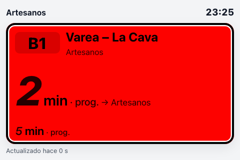 Aviso con borde fijo en una línea roja