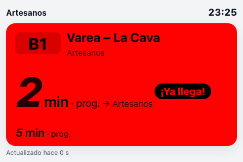 Aviso con la etiqueta «¡Ya llega!»