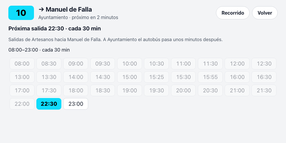 Horario en un Echo Show 5
